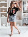 DENIMLOVE modra Dstreet jeans krilo-kratke hlače CY0507