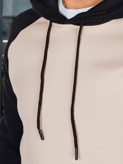 Moška osnovna majica s kapuco bež Dstreet BX5890