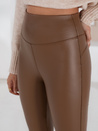 Ženske povoščene hlače JEWELS Barva kamela DSTREET UY1703