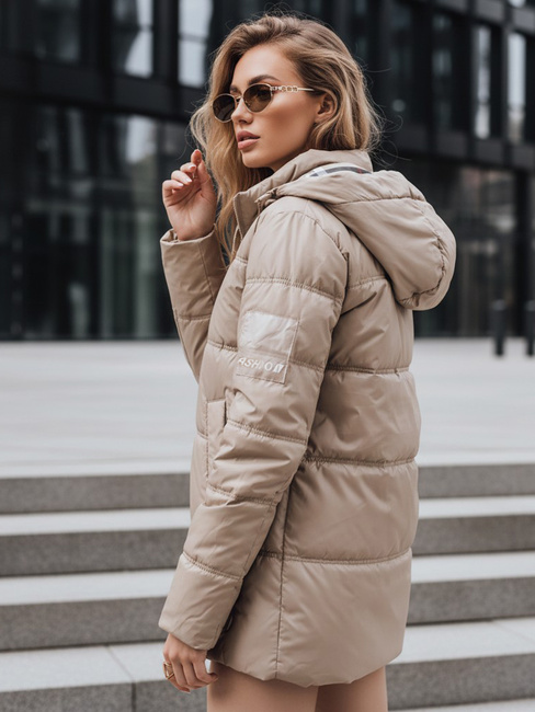 Ženska prešita jakna HIMES beige Dstreet TY4243