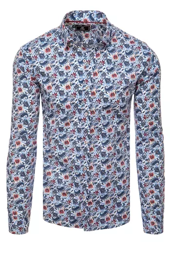 Moška vzorčasta srajca Barva Bela DSTREET DX2429