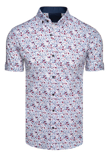 Moška bela majica s kratkimi rokavi Dstreet KX1071