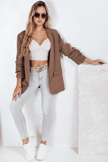 Ženske hlače iz džinsa sive barve Dstreet UY2811