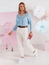 Ženski plaviči ene velikosti z rebrastim vzorcem SWEETDREAM blue Dstreet MY2461