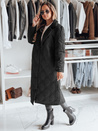 Ženski prešiti dolgi plašč TRENDIFY black Dstreet TY4378