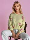 Ženski oversize pulover SWEET HEART Barva Limona DSTREET MY1926
