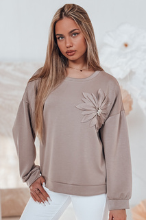 Ženska bluza oversize velikosti FLORINE mocha Dstreet RY2765