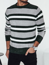 Moški črtast siv pulover Dstreet WX2262