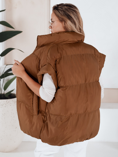 Ženski brezrokavnik NIMIA camel Dstreet TY3249