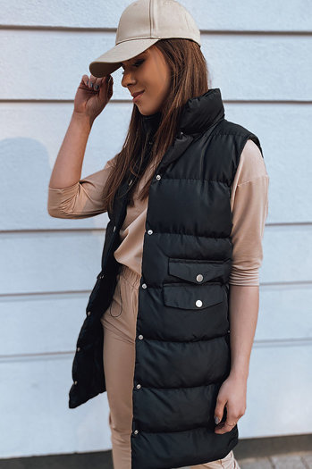 Ženski prešit telovnik WILLY Barva Črna DSTREET TY2391z