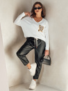 GLAMZONE ženska bluza s potiskom oversize bela Dstreet RY2683