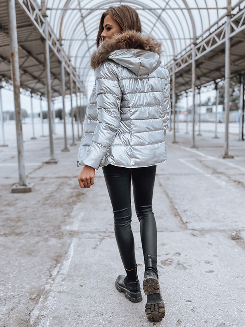 Ženska prešita jakna NELLY Barva Srebrna DSTREET TY2273