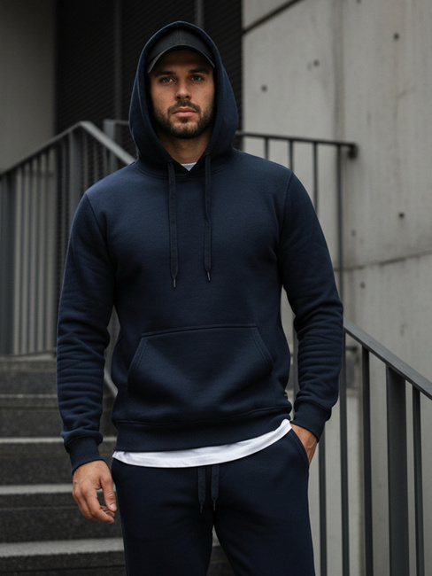 Moška jopa z zadrgo Barva Mornarica DSTREET BX3001