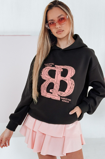 Ženska bluza s kapuco LITESSO black Dstreet BY1413