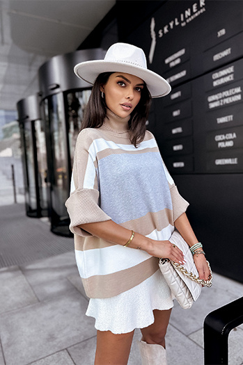 Ženski oversize pulover ZEPHYR Barva siva DSTREET MY2022