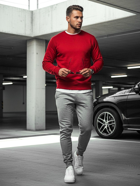 Moška gladek jopa Barva rdeča DSTREET BX3867