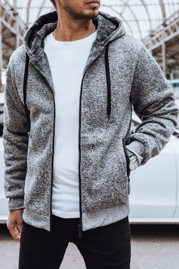 Moška jopa z zadrgo Barva Svetlosiva DSTREET BX5596