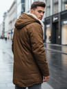 Moška zimska jakna parka s kapuco zelena Dstreet TX4966