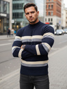 Moški črtast pulover Barva Mornarica DSTREET WX2126