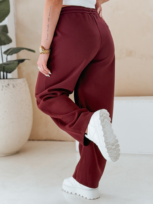 Ženske superge s širokimi nogavicami DRESMOOD PREMIUM maroon Dstreet UY2688