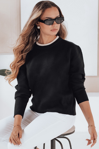 Ženski osnovni pulover DARMILA black Dstreet MY2504