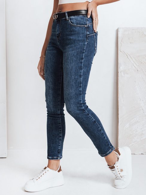Ženske jeans hlače BEVINO temno modre Dstreet UY2200