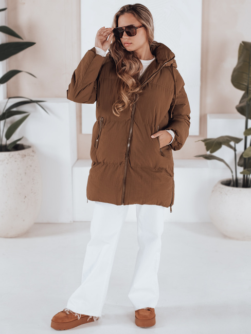 Ženska prešita jakna LETLIS camel Dstreet TY3245