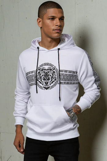 Moška jopa s kapuco Barva Bela DSTREET BX5573