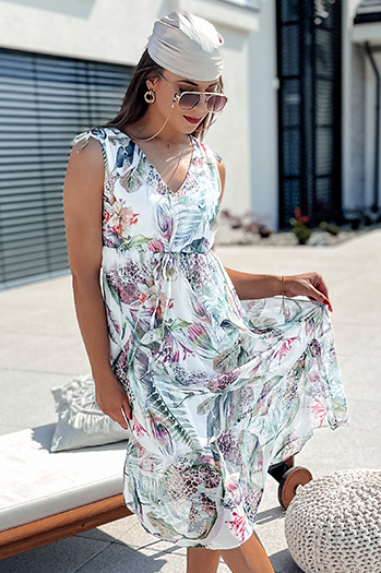 ROSALIE obleka bela Dstreet EY2527