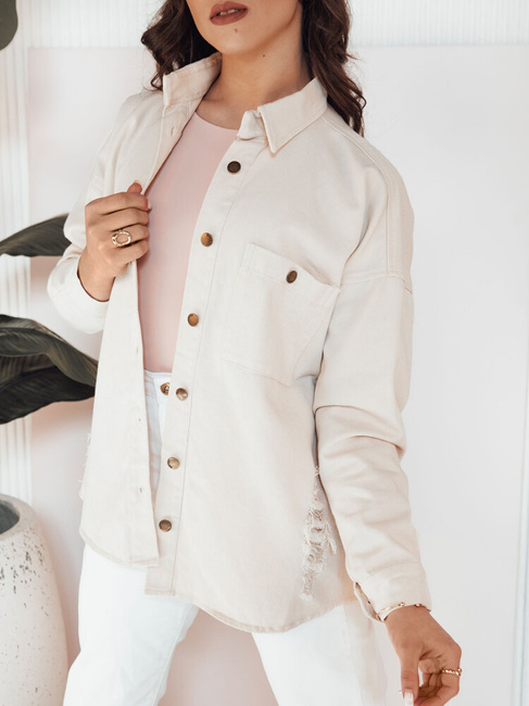 Kurtka jeansowa damska BLENDA jasnobeżowa Dstreet TY4323