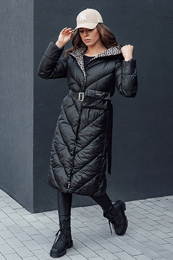 Płaszcz zimowy damski pikowany CELESTIE czarny Dstreet TY4513