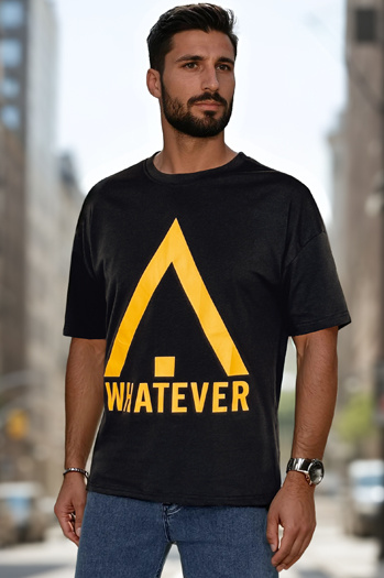 Moška majica s potiskom črna Dstreet RX5666