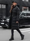 Ženska zimska dolga prešita jakna FABWARM black Dstreet TY4620