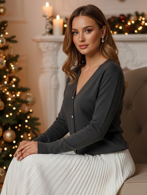 Ženska jopica CHICGLOW temno siva Dstreet MY2498z