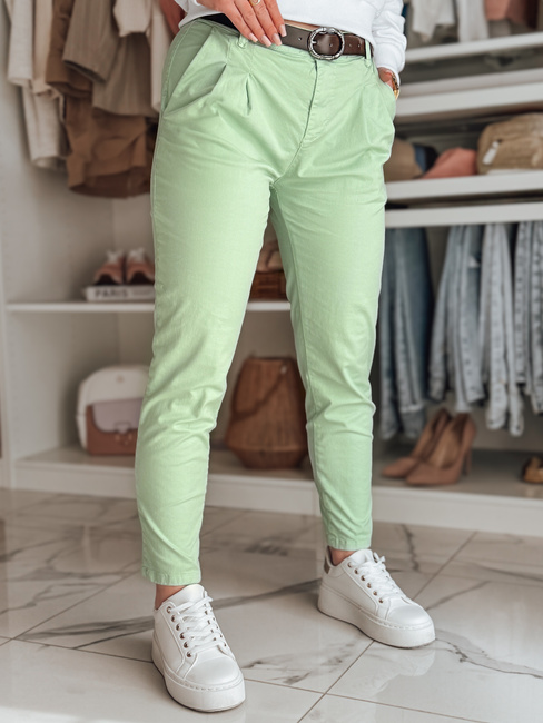 Ženske hlače s pasom MODELA mint Dstreet UY2631