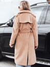 Ženski zimski plašč classic trench camel Dstreet NY0763