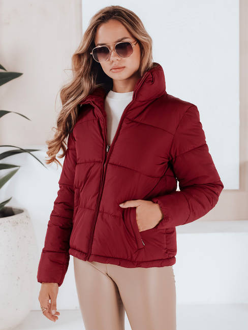 Ženska prešita zimska jakna LAROSE maroon Dstreet TY5218