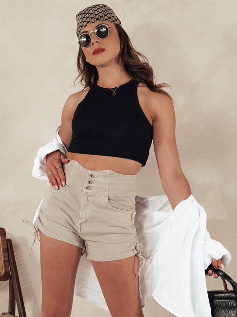 Ženske kratke hlače STYLE SHORTS beige Dstreet SY0391