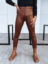 Ženske povoščene hlače TOURMALIN Barva kamela DSTREET UY1717