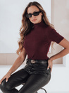 Ženski pulover s kratkimi rokavi GIRLGLORY burgundska Dstreet MY2556