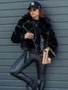 Ženska zimska krznena jakna SAVARA black Dstreet TY4693