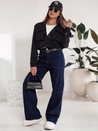 Ženske vrečaste hlače FITZONE denim cargo temno modra Dstreet UY2243_2