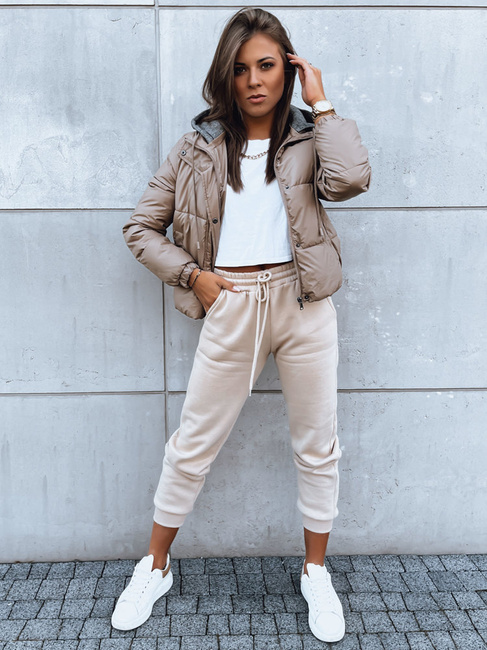 Ženska prešita jakna KHALEESI Barva kamela DSTREET TY3878