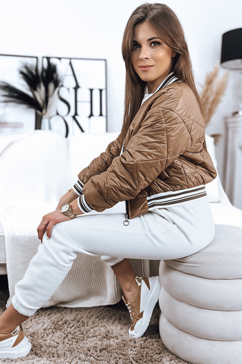 Ženska bomber jakna LIMA Barva kamela DSTREET TY3431