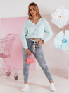 Ženske jeans hlače s pasom CRYSTALUX blue Dstreet UY2427