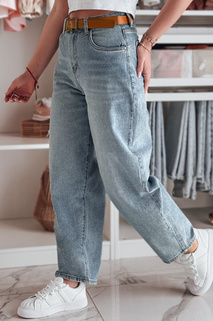 Ženske jeans hlače s pasom NEWFLOVER blue Dstreet UY2458