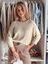 Ženski pulover prevelike velikosti SOFTICAN beige Dstreet MY2432