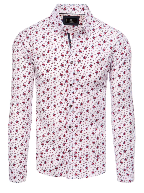 Moška vzorčasta srajca Barva Bela DSTREET DX2396