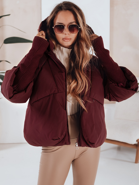 MISSLAYER ženska zimska jakna s kapuco bordo Dstreet TY5037