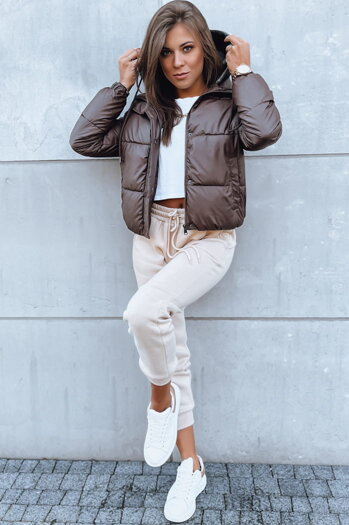 Ženska prešita jakna KHALEESI Barva kavna DSTREET TY3877